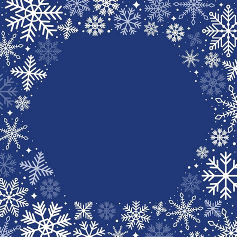 Winter Border Snowflakes Background 16123345 Vector Art At Vecteezy