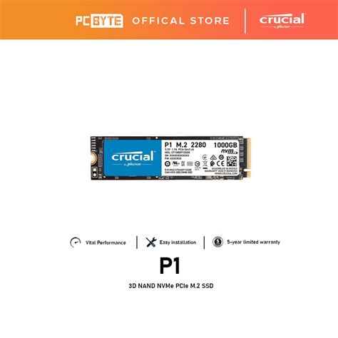 Crucial P1 3d Nand Nvme Pcie M2 Ssd 500gb1tb Shopee Malaysia