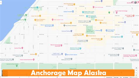 This map of alaska displays major cities, rivers and mountains. Anchorage Alaska Map