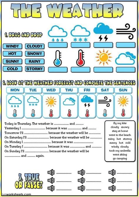Weather Worksheets Weather Activities Weather Science Teaching