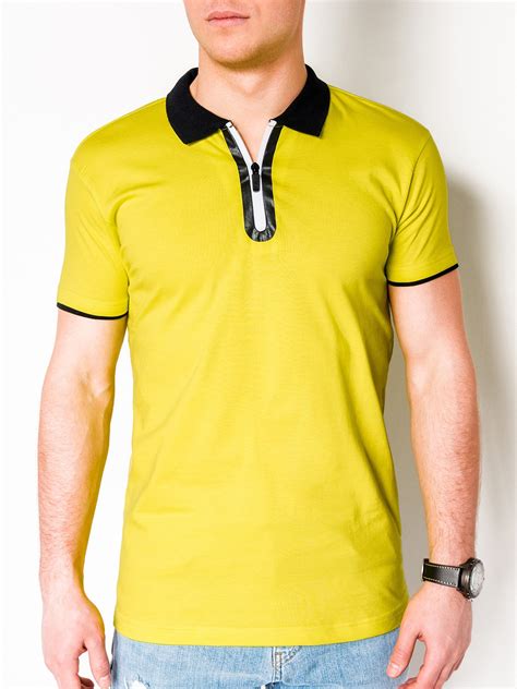 Mens Plain Polo Shirt S664 Yellow Modone Wholesale Clothing For Men