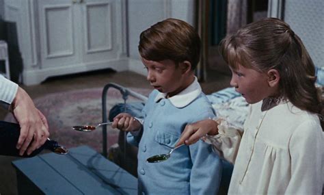 in mary poppins 1964 when mary poppins gives jane and michael their medicine they each