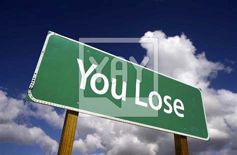 Royalty Free Image Of You Lose Road Sign