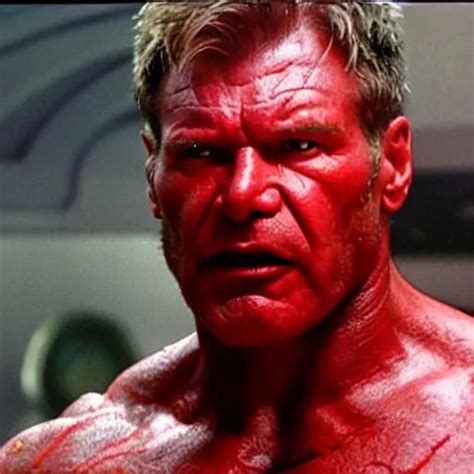 Harrison Ford As The Red Hulk Movie Still Muscular OpenArt