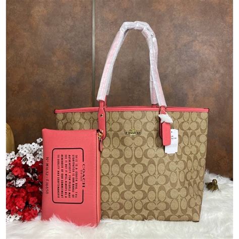 Coach F36658 Reversiblee City Tote In Signature Canvas Shopee Thailand