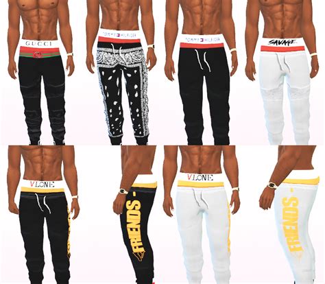 Lazy Day Baggy Sweats Recolors Sims 4 Men Clothing