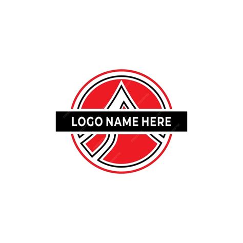 Premium Vector Red And Black Circle Logo Vector With White Background