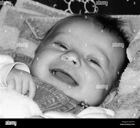 A Beautiful Baby Boy Laughing Stock Photo Alamy