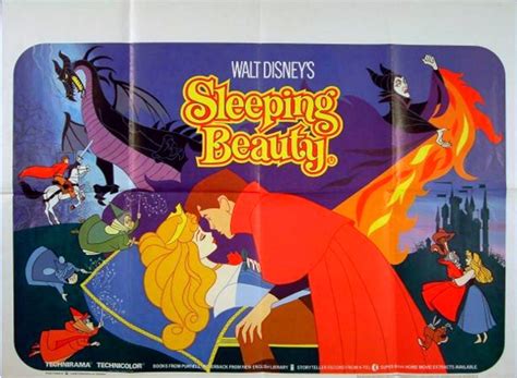 Sleeping Beauty 1959 Movie Poster Re Release Poster Of 1986 Rolled Very Fine