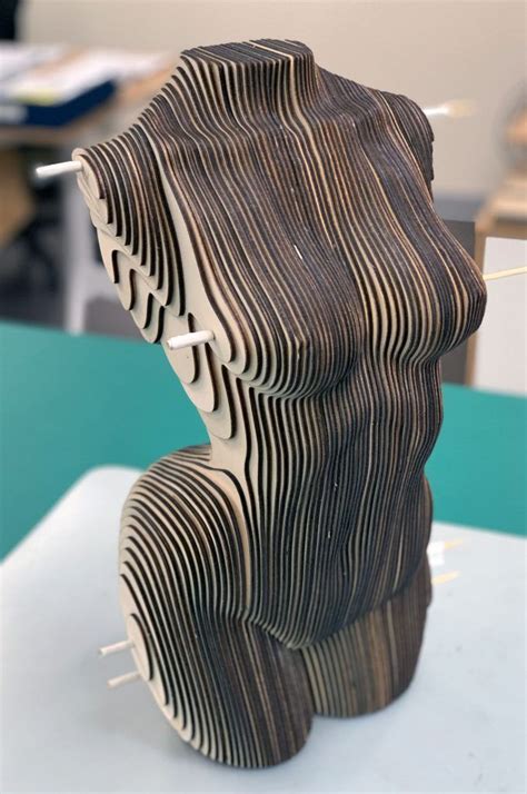 WESP Woman Torso Sculpture Darkly Labs Sculpture Sculpture Stand Cardboard Sculpture