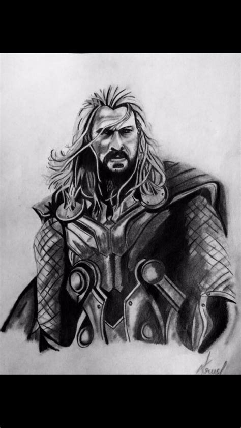 Pencil Sketch Of Thor Drawing By Krushi Reddy Artmajeur