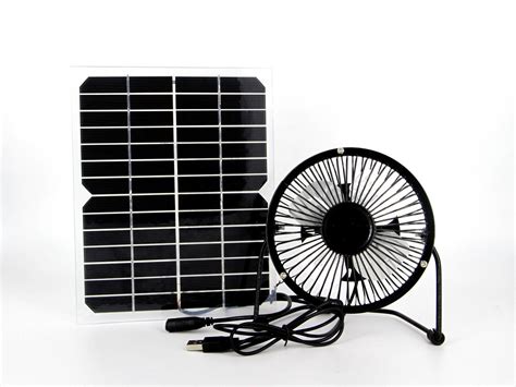Solar Panel Usb Charger Powered Mini Fan Ventilator Exhaust And Cooling