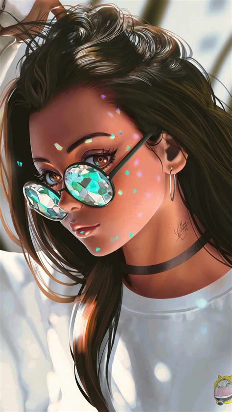 Fashion Girl Sunglasses Iphone Wallpaper Iphone Wallpapers