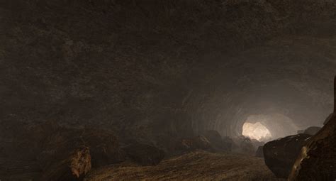 3d Cave Tunnel Rocks Model Turbosquid 1283098