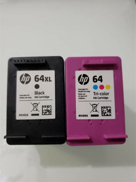 Hp X4d93bn 64xl High Yield Ink Cartridge 2 Pack Blacktri Color For