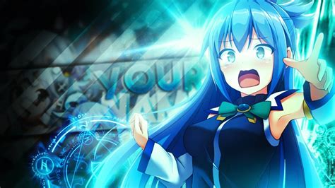 Maybe you would like to learn more about one of these? 「FREE ANIME YOUTUBE BANNER TEMPLATE」Konosuba -AQUA ...