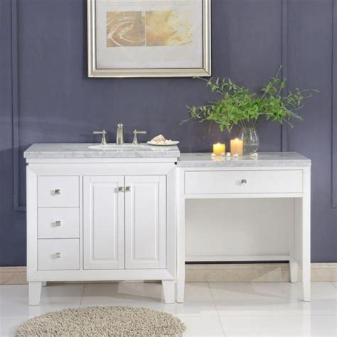 Shop wayfair for all the best 48 inch bathroom vanities. 67-inch Marble Top Bathroom Vanity Single Sink Cabinet with Make-up Table 0320WR | eBa… | Small ...