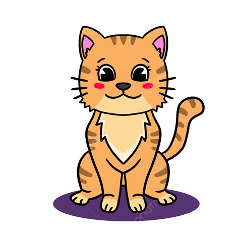 Cute Cartoon Cat Clipart Hd Png Cute Orange Cat Cartoon Cat Orange