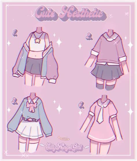 The kawaii drawings and art style of each character. Pin by Sakura chan on kawaii outfits in 2020 | Fashion ...