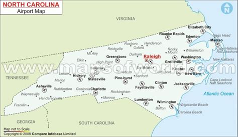 Map Of North Carolina Airports World Map