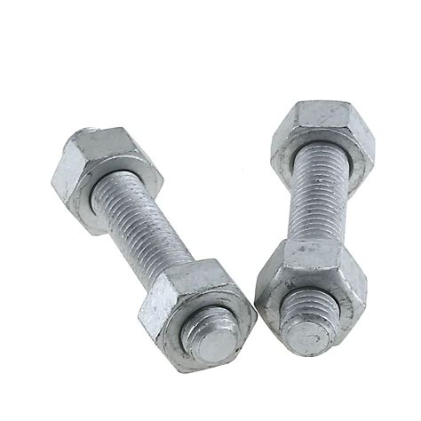 Threaded Steel Bolts With Heavy Hex Nuts With A Gr L L M M M Full Thread Hdg Tensile