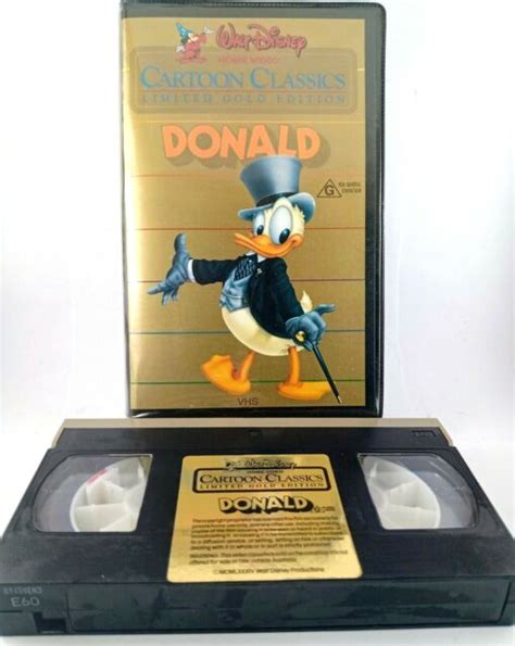 Walt Disney Cartoon Classics Limited Gold Edition Donald Duck VHS Cassette For Sale Online EBay