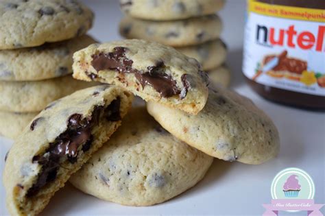 Rezept Für Chocolate Chips Cookies Mit Nutella Füllung Und
