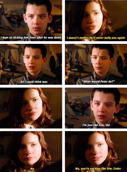 Ender: I kept on kicking him. Even after he was down ...