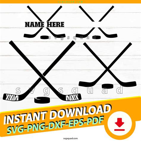 Crossed Hockey Sticks Svg Png Hockey Sticks Silhouette Cricut