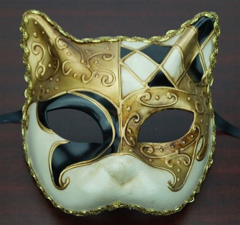 Traditional Venetian Cat Mask Black Cat Mask Cat Masquerade Mask
