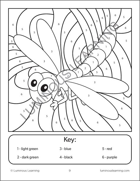 Color By Numbers Bugs Math Activity Book For Kids