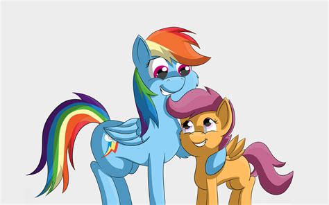 Scootaloo And Rainbow Dash By Thebatfang On Deviantart