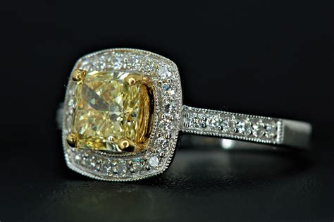 Natural Fancy Yellow Diamond Ring — Diamond Brokerage Jewelry Store
