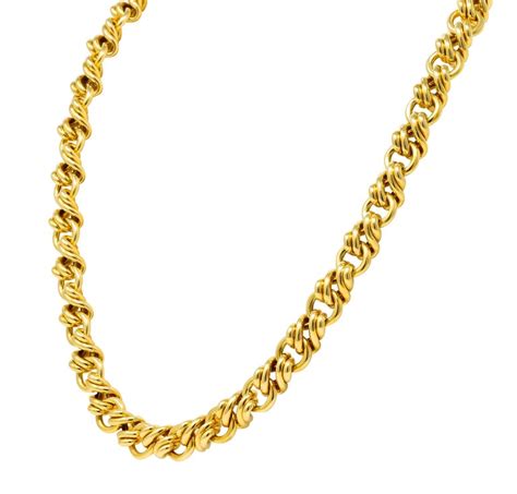 Tiffany And Co Vintage 18 Karat Yellow Gold Substantially Linked Chain