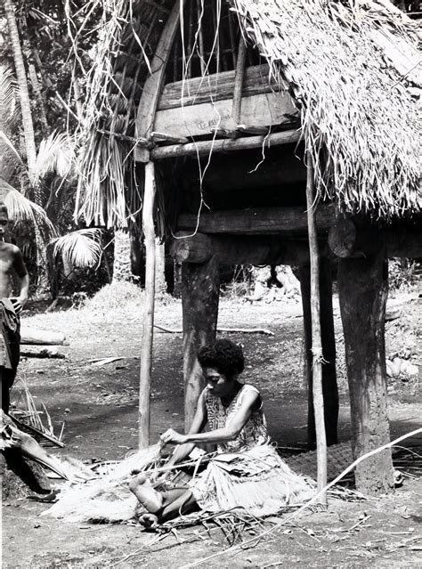 Trobriand Island Women Making Grass Skirts University Of Wollongong