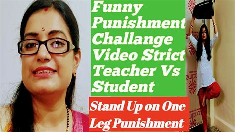 Standup On One Leg Punishment Murga Punishment Strict