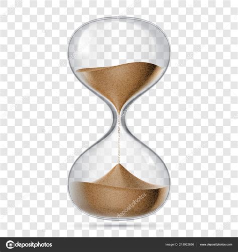 Hourglass Sandglass Vector Realistic Icon Isolated Transparent