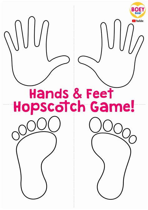 Hand And Feet Hopscotch Game Printable Free Sixteenth Streets