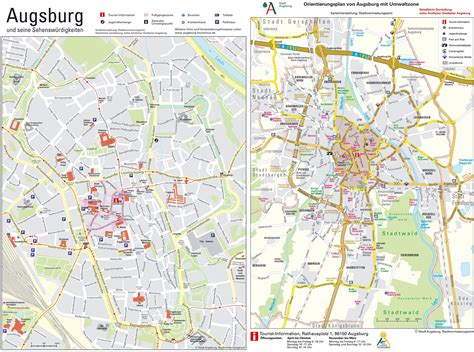 Augsburg Sightseeing Map
