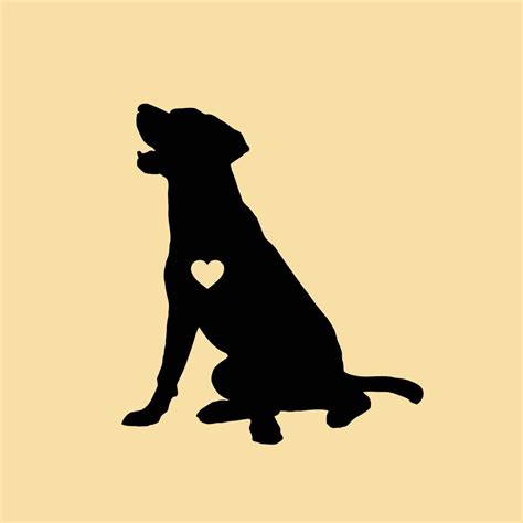 Yellow Lab Silhouette at GetDrawings | Free download