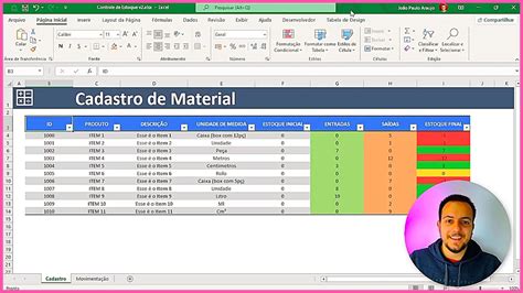 Planilha de Controle de ESTOQUE no Excel Download Grátis Controle Entradas e Saídas de