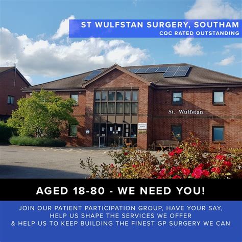 Join Our Patient Participation Group — St Wulfstan Southam Surgery Cqc