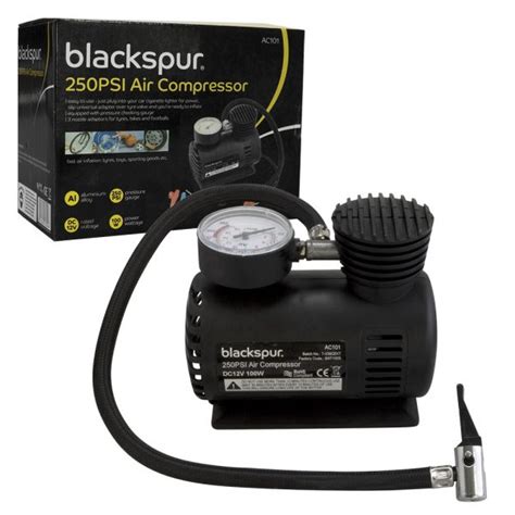 Blackspur 12v 250 Psi Compact Air Compressor And Tyre Inflator Dealley