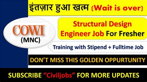 Cowi Recruitment For Civil Engineer Mnc Job For Structural Design