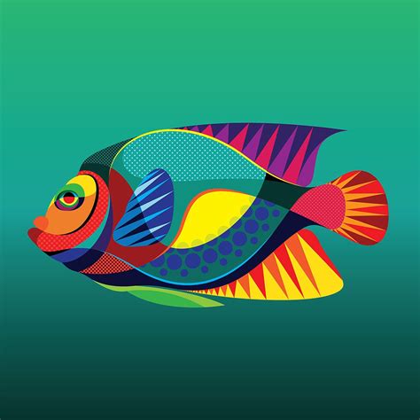 Endangered Tropical Fish On Behance Fish Painting Fish Illustration