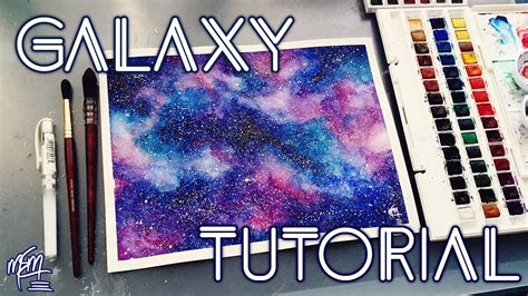 How To Paint A Watercolour Galaxy Tutorial Youtube