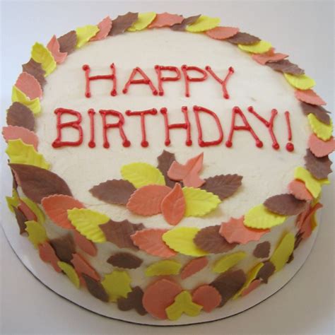 Striving For Confection Perfection Fall Leaves Harvest Birthday Cake