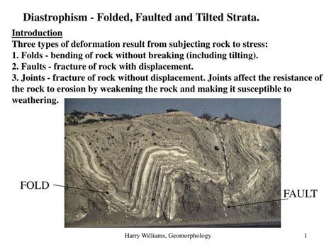 Ppt Diastrophism Folded Faulted And Tilted Strata Powerpoint