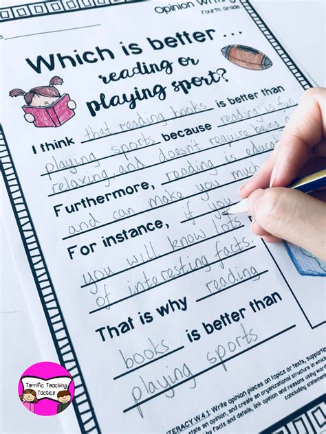 Fill in the missing words in paragraphs. Opinion Writing Worksheets/Prompts for 4th Grade in 2020 ...
