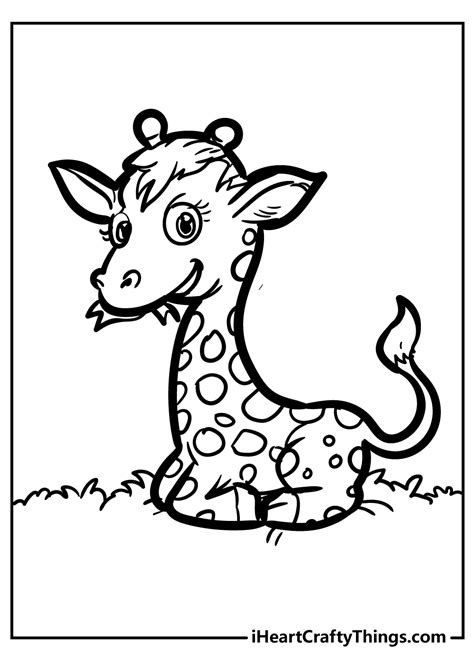 Cute Coloring Pages Of Baby Giraffes